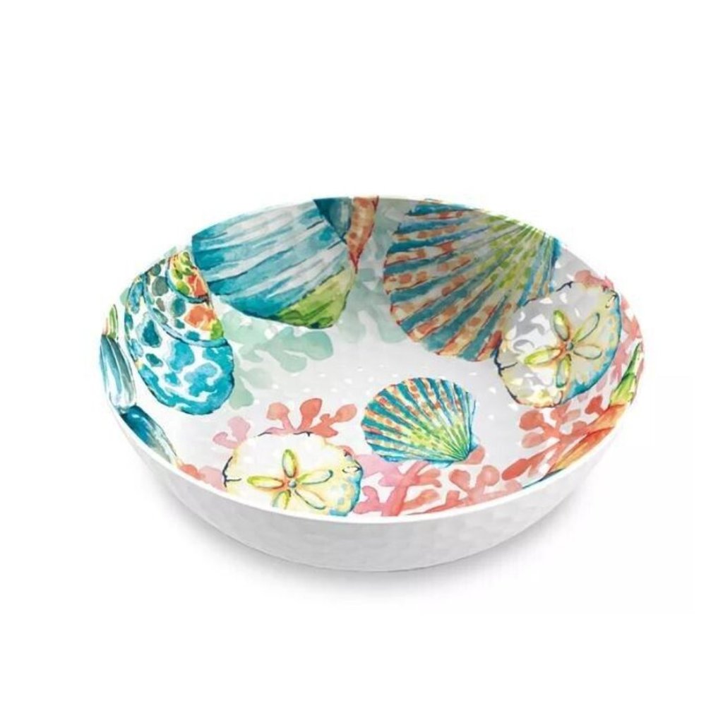 TAR HONG Melamine Ware SANDBAR BRIGHTS 7.9" Sandbar Low Bowl Set  38 oz NEW